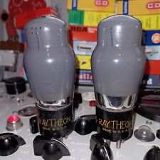 TV7D/U Tested Two(2) = Date Matched Pair of Raytheon 6B5 SMOKED Glass 'L8' Tubes