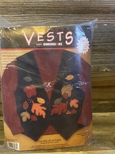 New DIMENSIONS 62089 Applique Womens Vest Sewing Kit Colors Of Autumn S M L XL - Picture 1 of 5