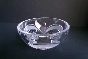 Vintage Rogaska Full Lead Crystal Frosted Swirl Bowl Candy Bowl, Slovenia, 5.5” - Picture 1 of 6