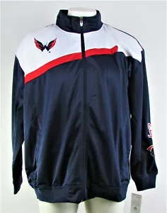 Washington Capitals NHL Majestic Men's Navy Blue Color Block Track Jacket - Bild 1 von 4