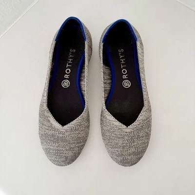 Zapatos planos Rothy's The Point granito tejido brezo para mujer talla 10 lavables Foto 1 de 4
