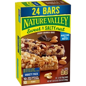 Granola Bars Sweet and Salty Nut Variety Pack 24 Bars 28.8 OZ - Picture 1 of 6
