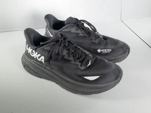 HOKA Clifton 9 GTX Shoes Mens Size 10.5 Black GORE-TEX Running 1141702-BBLC - Picture 1 of 14