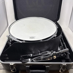 Vintage UMI Snare Drum Remo Weather King Ambassador 14' x 5.5" With Stand Case - Picture 1 of 10
