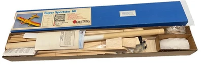 Vintage NIB New Great Planes Super Sportster 60 Wood RC Airplane Kit - Image 1 of 4