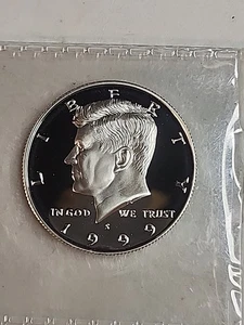 1999 50c Kennedy Silver Half Dollar - GEM Proof - Accented Hair Variety - Picture 1 of 2