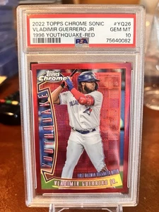 2022 Topps Chrome Sonic Youthquake Vladimir Guerrero Jr RED /5 PSA MINT 10 Pop 1 - Picture 1 of 6