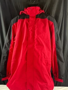 Land's End Herren Jacke wasserdicht Wintermantel mit Kapuze rot/schwarz Gr. L Large - Bild 1 von 4