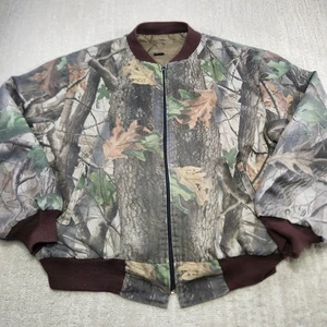Vintage Realtree Camo Jacket Men 2XL Hardwoods Hunting Full Zip Quilt Lined  - Picture 1 of 8