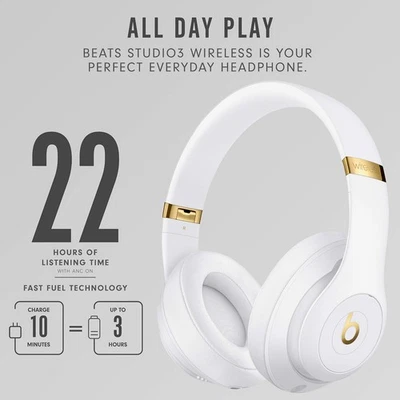 Auriculares inalámbricos Beats by Dr. Dre Studio 3 blancos sellados EE. UU. SIN TARIFA DE IMPORTACIÓN Foto 1 de 4