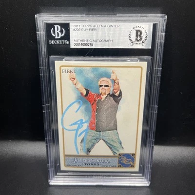 GUY FIERI SIGNED 2011 TOPPS ALLEN & GINTER #209 BGS AUTHENTIC AUTO AUTOGRAPH - Image 1 of 4