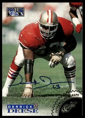 1996 Pro Line #NNO Derrick Deese Autographs Gold #/250 - Image 1 of 2