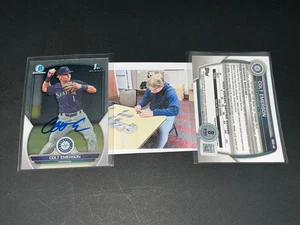 Colt Emerson Mariners Auto Signed 2023 Bowman Draft 1st Chrome Beckett Holo _ - Bild 1 von 1