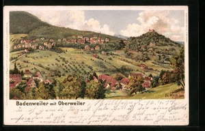 Badenweiler, Ansichtskarte, Ortsansicht mit Oberweiler - Picture 1 of 2
