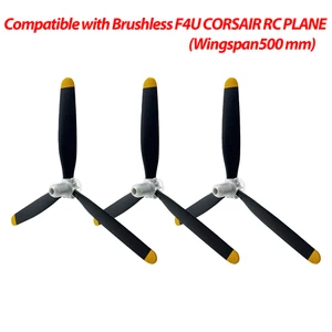 3pcs 3-Blade Propeller, Compatible with Volantexrc Brushless 500mm F4U RC Plane - Picture 1 of 9
