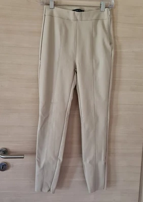 Amisu Kunstleder Hose elastisch beige Gr 38 neu - Bild 1 von 4