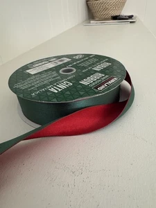 Kirkland Red/Green Reversible Wire-edged Ribbon 10 yards 1.5" W RARE NEW - Picture 1 of 4