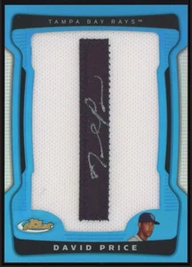 David Price Rookie Patch Auto /25 2009 Topps Finest Letter Patch Blue Refractor - Picture 1 of 3