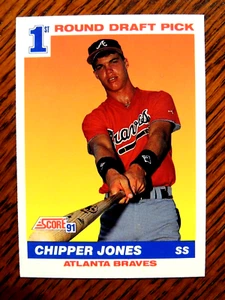 CHIPPER JONES 1991 SCORE 1st RDP ROOKIE CARD #671   ATLANTA BRAVES  HOF - Picture 1 of 1