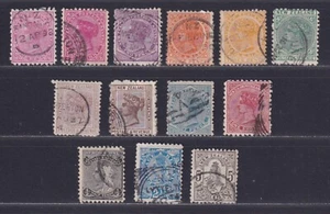 New Zealand Scott 160-167 Used 1882-1899 Victoria 2nd Sideface Issue SCV $170 - Picture 1 of 2