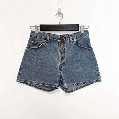 Винтажные джинсовые шорты 90-х Levi's 37942 950 свободного покроя на пуговицах размер 11 - Изображение 1 из 4