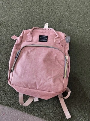 LAND TRAVELING SHARE DIAPER BAG BACKPACK / CHANGING STATION PINK - Image 1 of 4