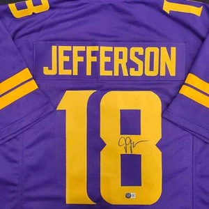Justin Jefferson Autographed Color Rush Pro-Style Jersey Minnesota Vikings - Picture 1 of 3