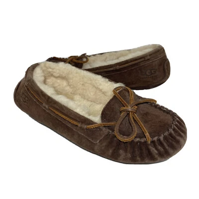 UGG Slippers Women 6 Bella II Shearling Moccasins Casual 3050 Suede Leather Brn - Image 1 of 4