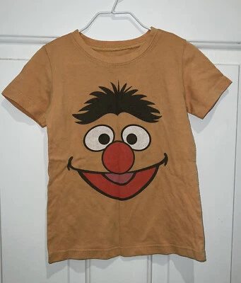 Camiseta Mighty Mini Fine Sesame Street Ernie Cute Friend Boys 4 4T Naranja 2008 Difícil de Encontrar Foto 1 de 4