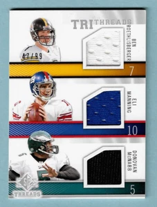 2009 UD ELI MANNING ROETHLISBERGER McNABB SP /99 T3-MRM TRIPLE THREADS MT NON RC - Bild 1 von 2