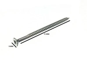 Pozi Doppelgewinde Holzschrauben Gesenkt Zp 25.4x7.6cm Packung Größe 60 - Foto 1 di 1