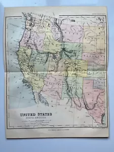 Antique map of the United States - Western part 1876 Chambers's Encyclopedia - Picture 1 of 6