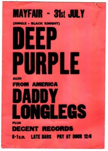 Deep Purple Flyer Original Vintage In Rock World Tour Newcastle Juli 1970 - Bild 1 von 12