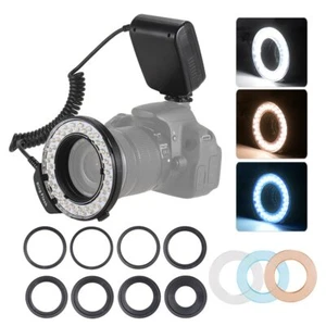 HD-130 Flash Light Macro 48LEDS Ring Light for Nikon/ Canon Hot Shoe DSLR Camera - Picture 1 of 12