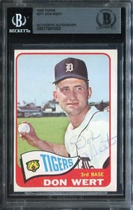 1965 Topps #271 Don Wert Detroit Tigers - BAS Authentic Autograph - Picture 1 of 2
