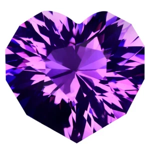 11.98 ct HEART CUT (15 X 16 MM) PURPLE UNHEATED / UNTREATED PURPLE AMETHYST - Picture 1 of 1