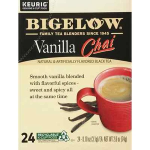 Bigelow Vanilla Chai Black Tea 24 to 144 Keurig K cups Pick Any Size FREE SHIP - Picture 1 of 3