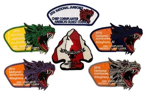 Boy Scouts 2010 NSJ Chief Cornplanter Council JCS 6 Patches including 4 Dragons - Bild 1 von 1