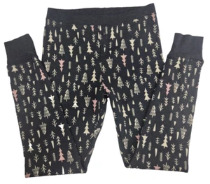 Old Navy Damen Medium Thermo Pyjamahose anthrazitgrau Weihnachtsbaum Druck gebraucht, in einwandfreiem Zustand - Bild 1 von 10