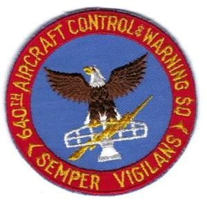 PATCH USAF 640TH AIRCRAFT CONTROL & WARNING SQ STEPHENVILLE CANADA B11-11 - Foto 1 di 1
