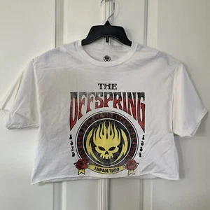 The Offspring Shirt Adult M/L White Distressed Cutoff Crop Punk Rock Casual Men - Picture 1 of 7