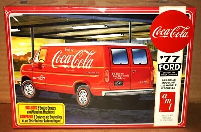 AMT Ford 77 Delivery Van 1/25 model kit Coca-Cola w/ diecast added features NIB - Image 1 of 4