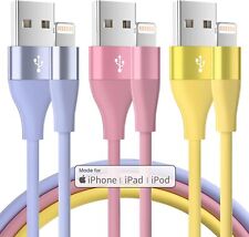 3pack Heavy Duty Fast Charger USB Cable For iPhone 13 12 11 X XR 8 Charging Cord