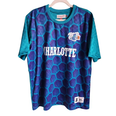 Mitchell & Ness Shirt Men's XL NBA Charlotte Hornets Sublimated Top Jersey NEW - Image 1 of 4