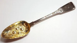 1789-1790 Great Britain Silver Fruit Serving Spoon by Richard Crossley X571C - Picture 1 of 3