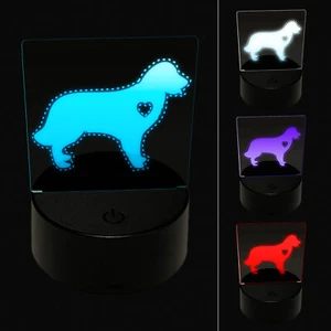 Golden Retriever Dog with Heart 3D Illusion LED Night Light Sign Lamp - Picture 1 of 6