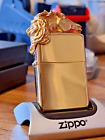 RARE 1988 STUNNING GOLD PLATED HORSEHEAD ZIPPO LIGHTER IN SPECIAL EDITION BOX  