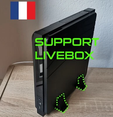 HlFI livebox 4 orange support fixation vertical paire patin de maintien décodeur - Immagine 1 di 4