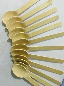 12 Eco friendly Wooden Utensils for dessert, Soup, Tea and other kitchen needs - Picture 1 of 6