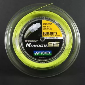 YONEX NANOGY 95 200M COIL BADMINTON RACKET STRING FLASH YELLOW COLOUR - Picture 1 of 1